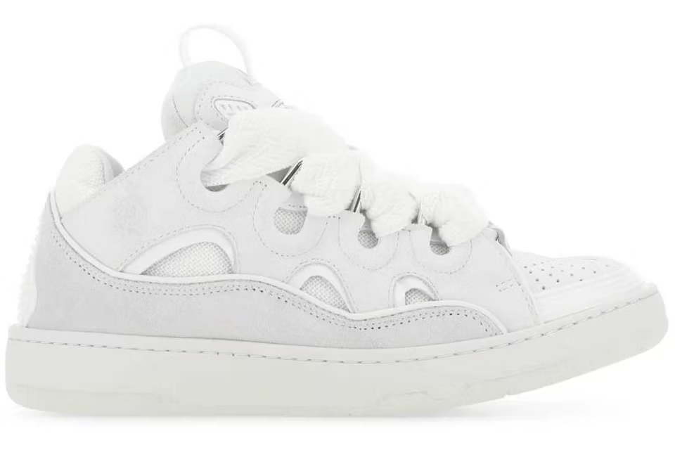 Lanvin Curb White Sneakers: Iconic Chunky Luxury, Premium Leather, Bold Statement Footwear