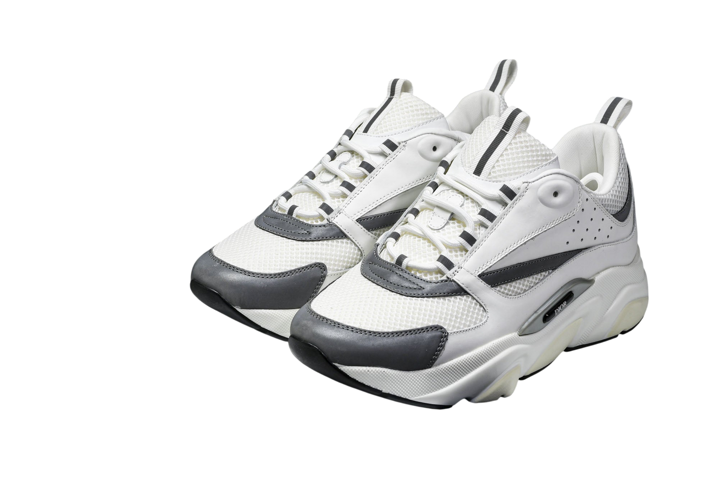 Dior B22 White Silver Luxury Sneaker - Premium Streetwear Athletic Design