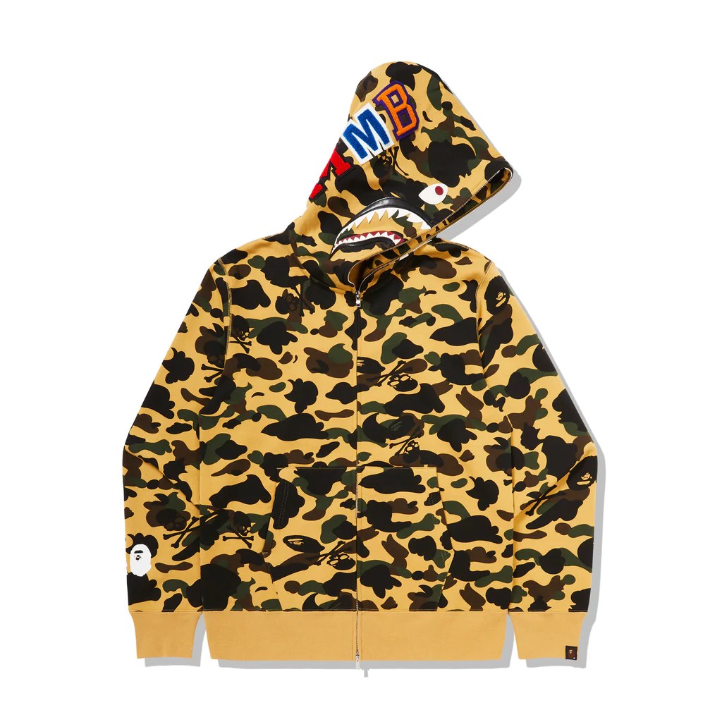 BAPE WGM Full Zip Hoodie: Iconic Shark Camo, Premium Streetwear Comfort