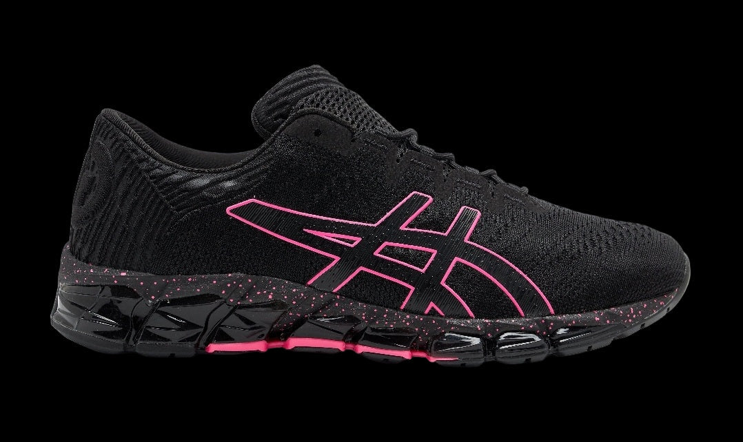 Running Sneakers - Black with Pink Accents
