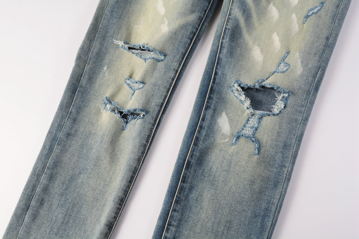 Purple Distressed Jeans