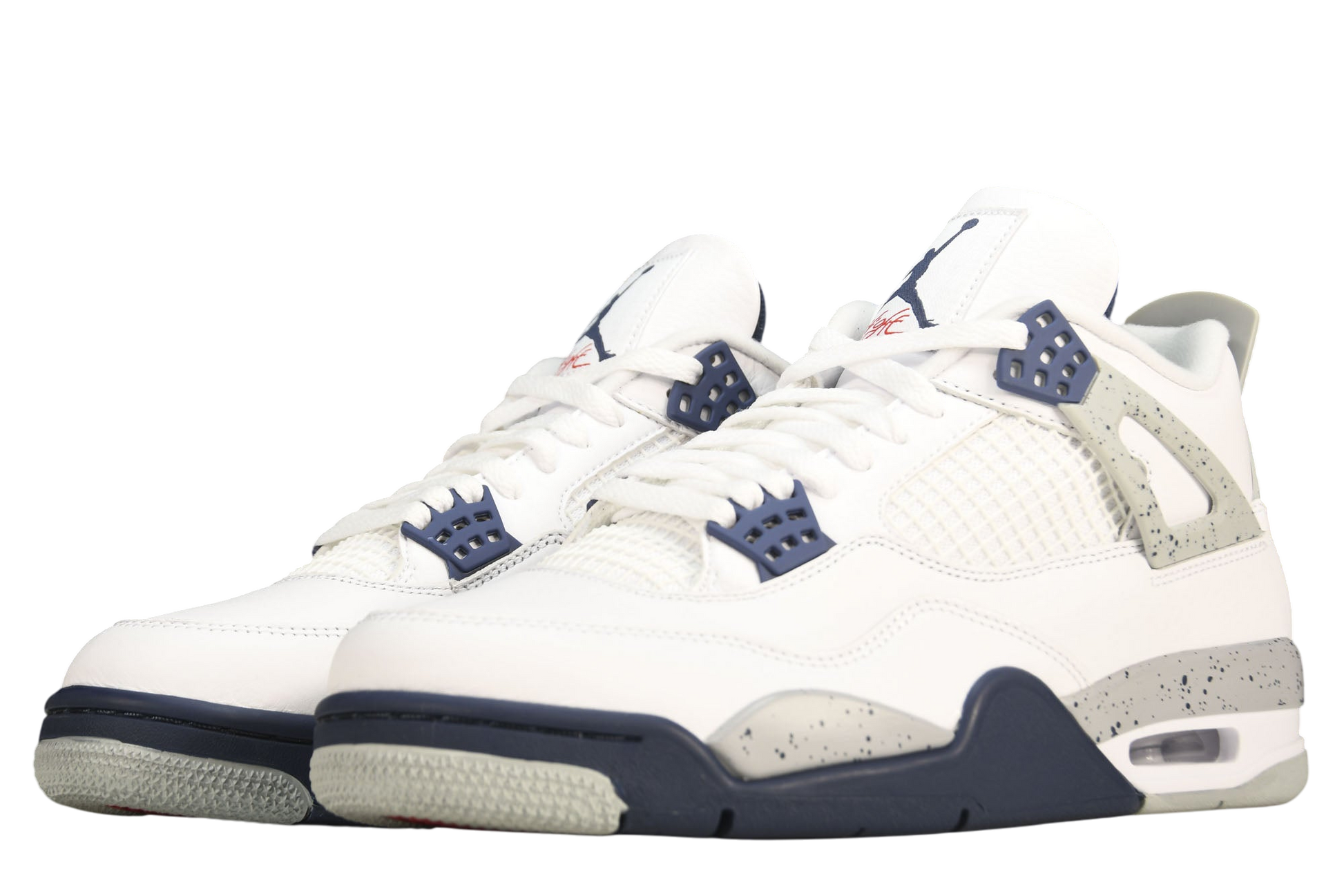 Air Jordan 4 Retro White Midnight Navy Sneakers - Iconic Style & Comfort