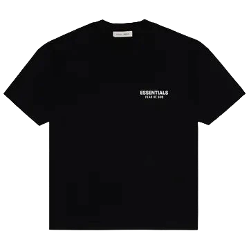 Fear of God Essentials Classic Fit Jet Black T-Shirt: Soft Cotton Comfort