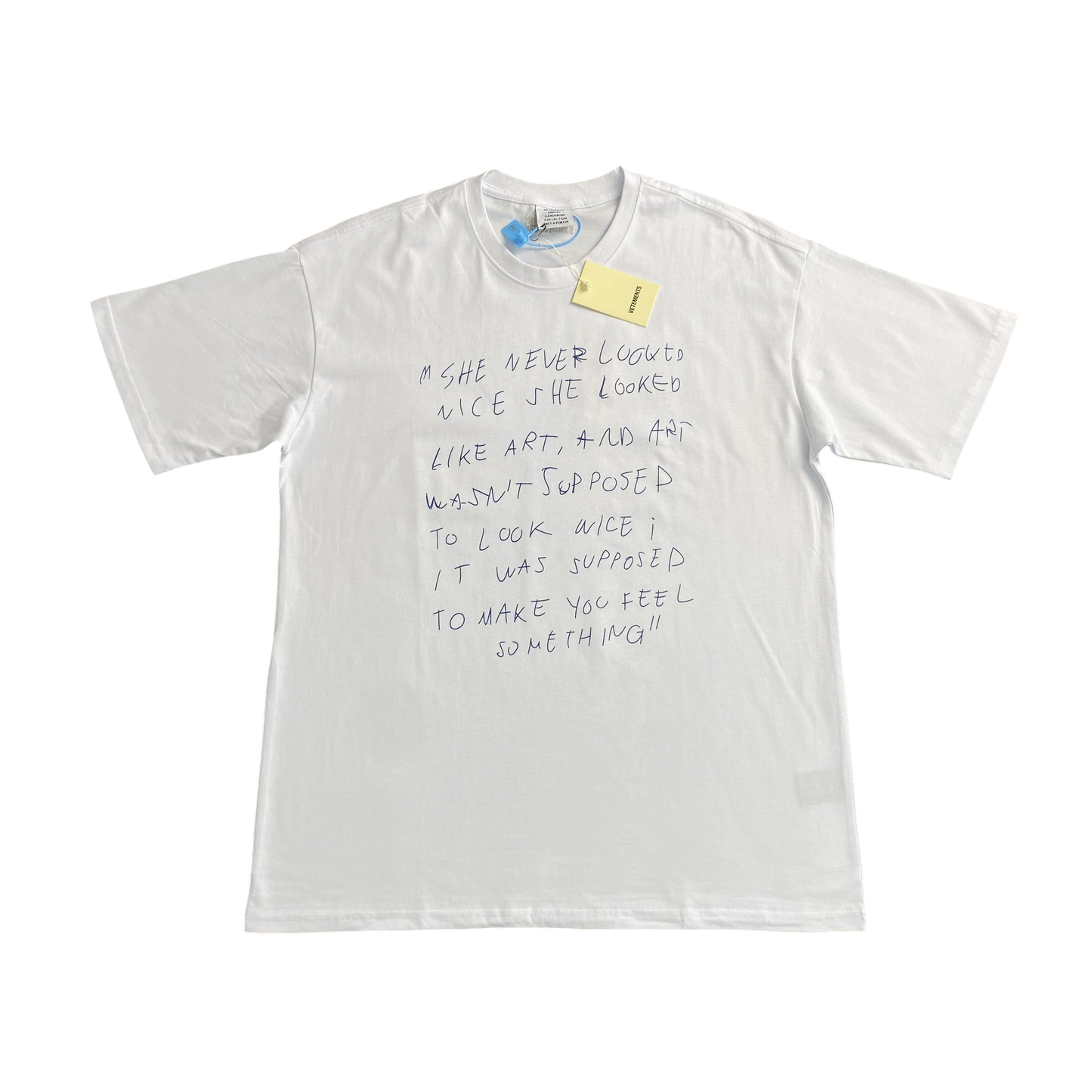 Vetements 'She Never Looked Nice' Oversized Premium Cotton Graphic T-Shirt