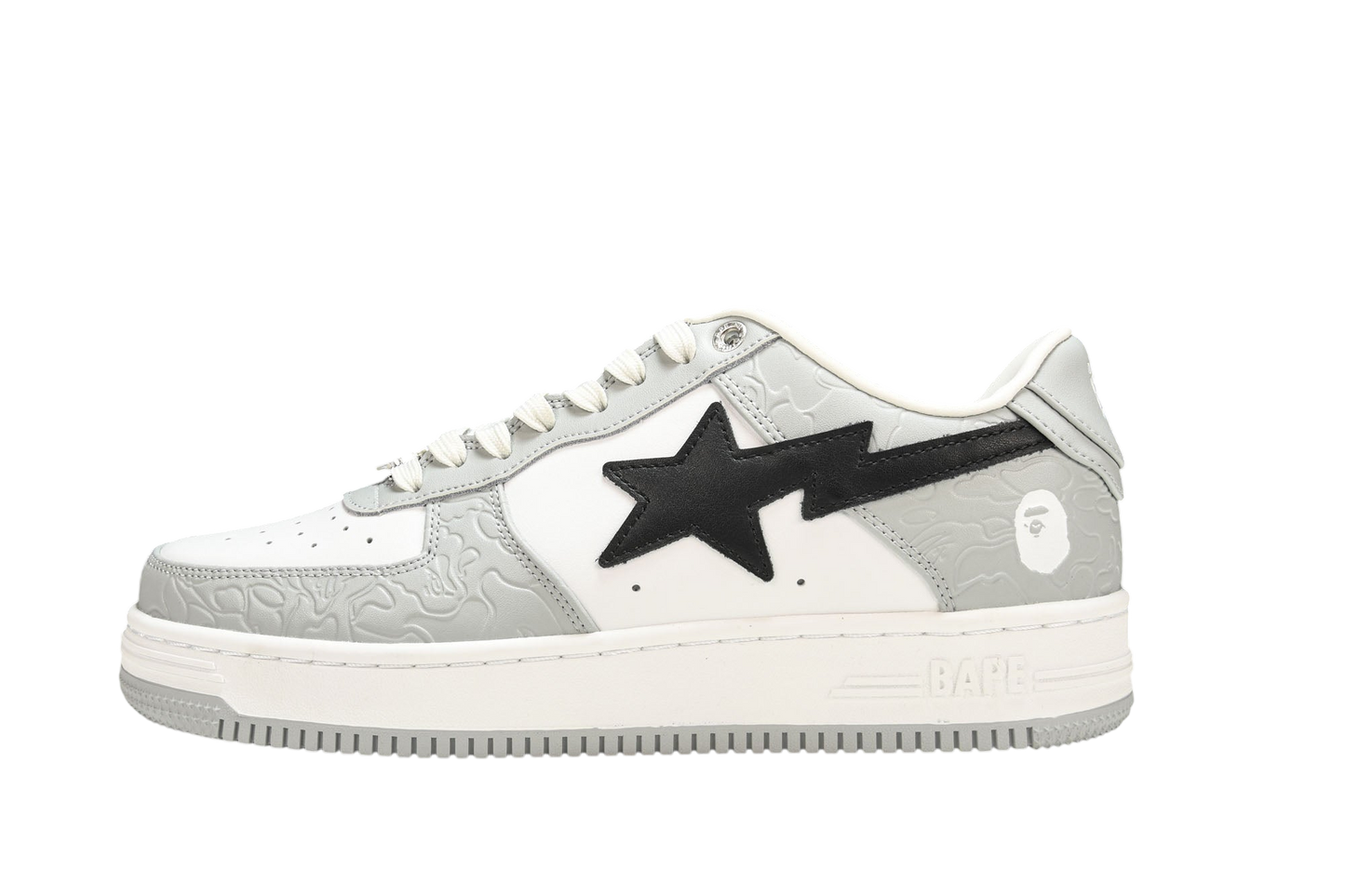 A Bathing Ape Bape Sta Low Grey Black Premium Streetwear Sneakers
