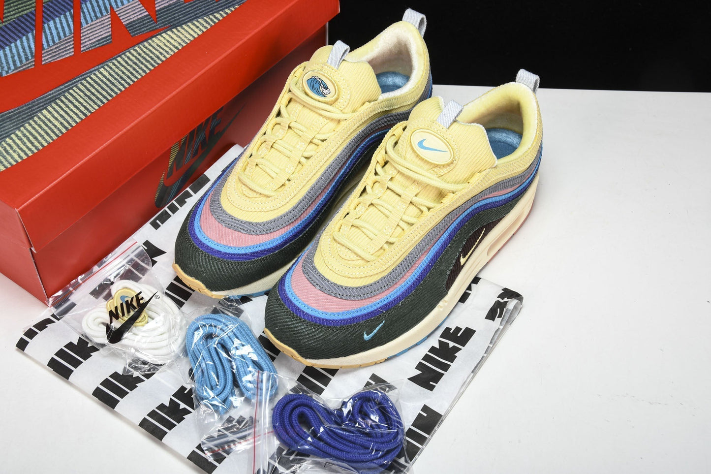 Nike Air Max 1/97 Sean Wotherspoon Multi-Color Corduroy Lifestyle Sneakers