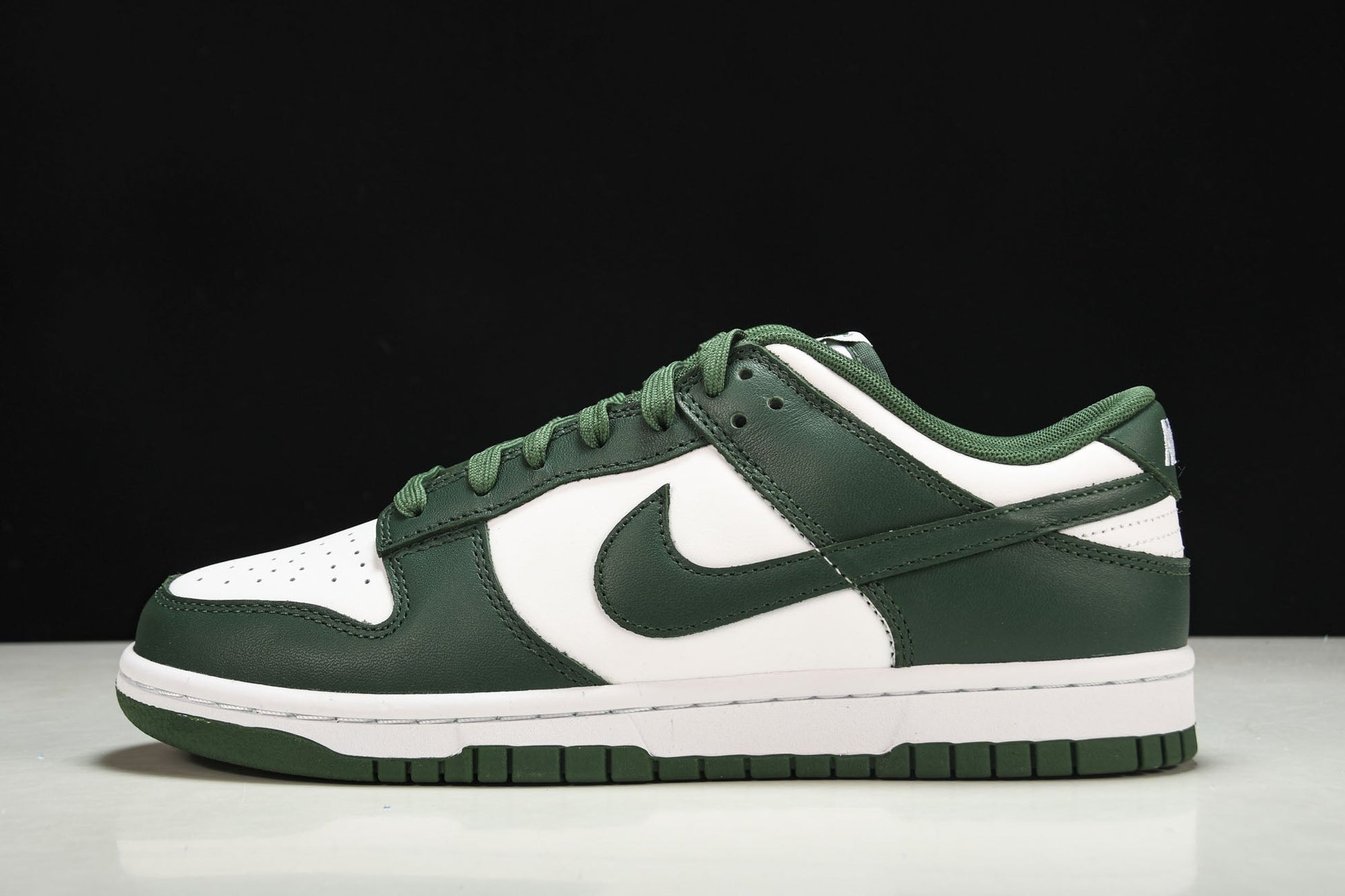 Nike Dunk Low Michigan State Varsity Green White Premium Leather Sneaker