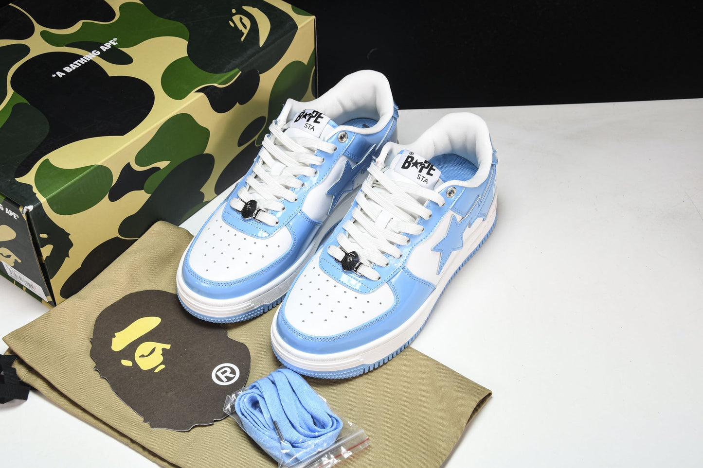 Iconic BAPE STA Low Blue UNC Edition Streetwear Sneakers for Urban Style