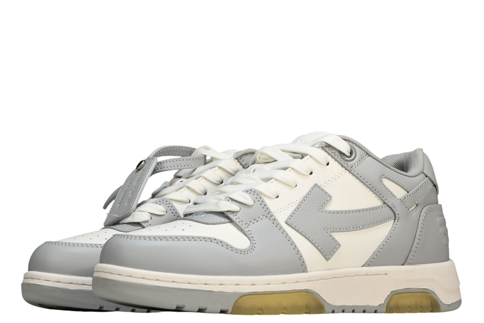 Off-White Out Of Office OOO Low-Top Sneakers Grey White Casual Shoes