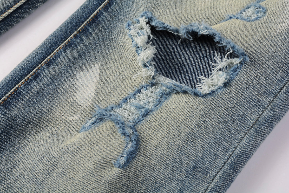 Purple Distressed Jeans