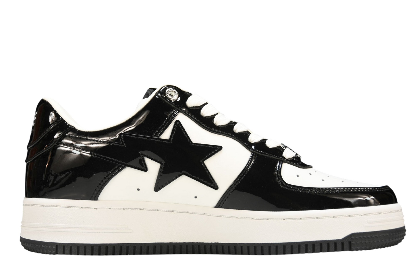 A Bathing Ape Bape Sta Low Black/White Classic Casual Sneaker Shoes