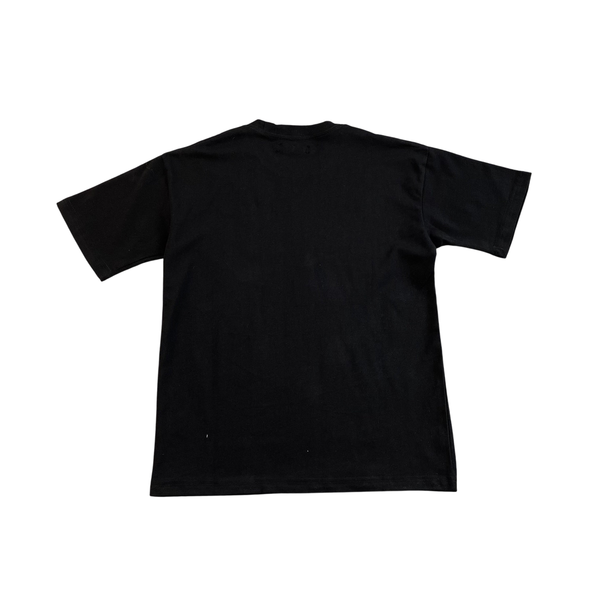 Amiri Hollywood Black White Cotton Crewneck T-Shirt Men's Luxury Fashion Tee