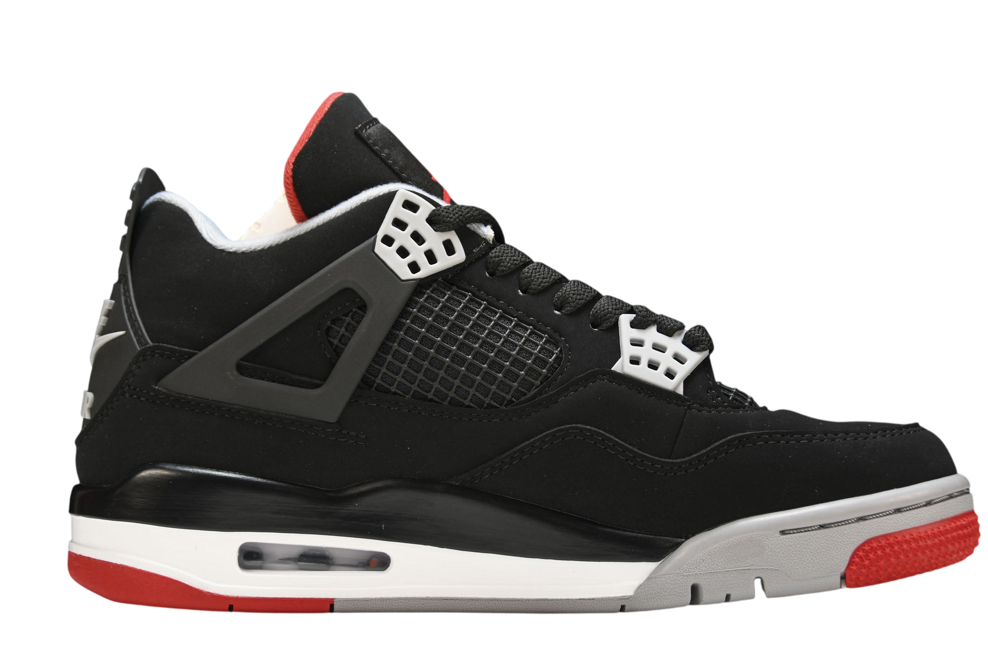 Iconic Air Jordan 4 Retro Bred Sneakers: Classic Style, Premium Comfort, Durable Build