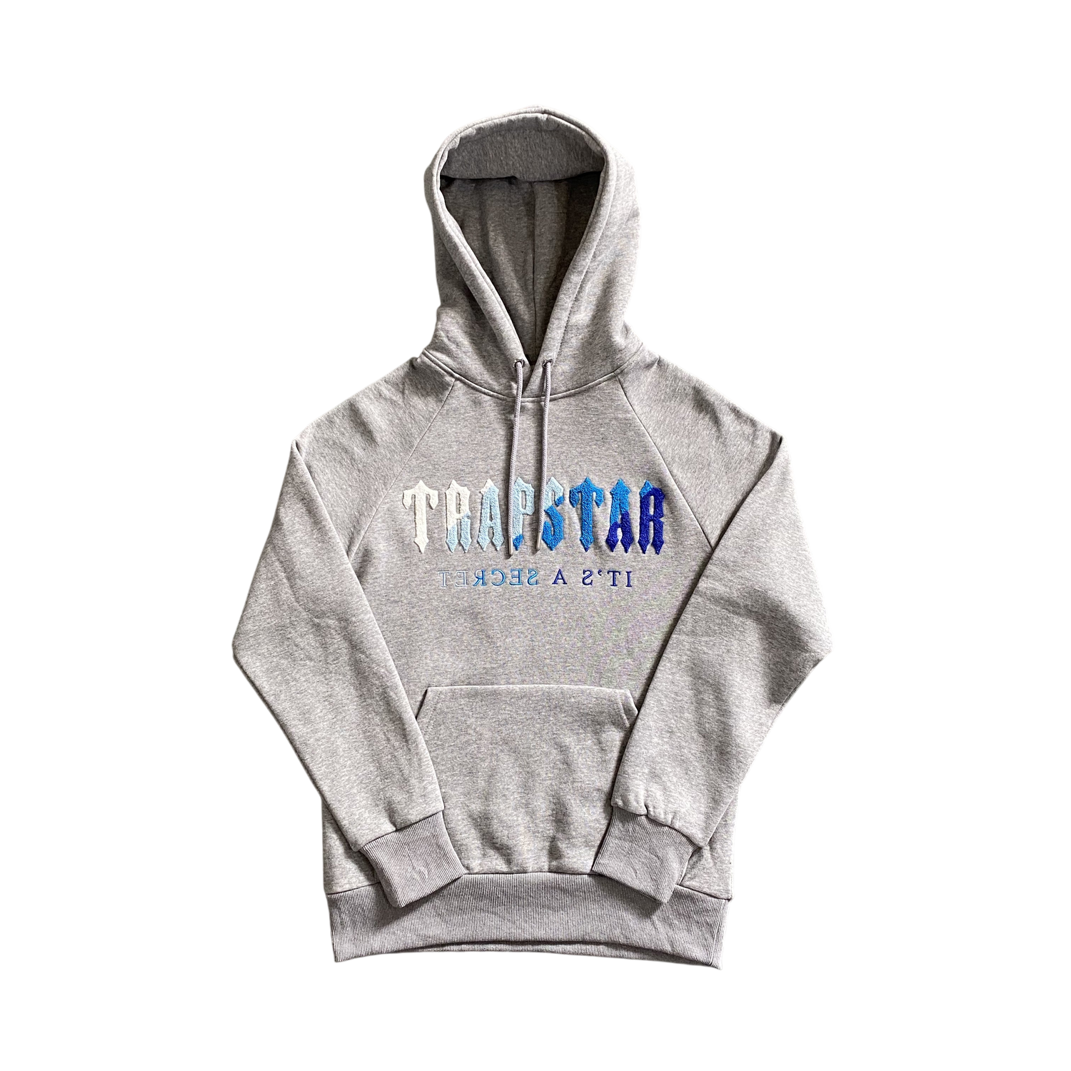 Trapstar Chenille Decoded Hoodie Tracksuit: Plush Comfort, Grey Ice 2.0 Edition