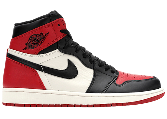 Iconic Air Jordan 1 Retro High 'Bred Toe' Premium Leather Basketball Sneakers