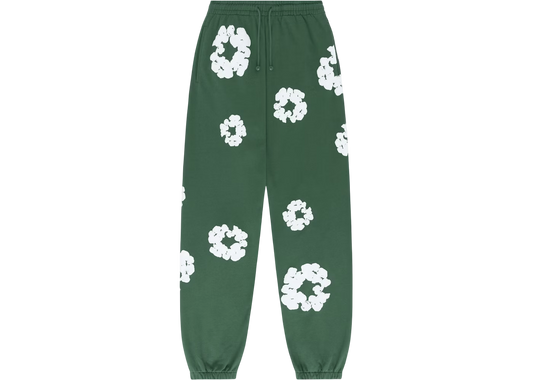 Denim Tears Cotton Wreath Green Sweatpants – Cozy, Stylish, Iconic Design