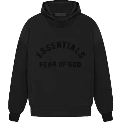 Fear of God Essentials Black Hoodie SS23: Premium Oversized Comfort for Everyday Style