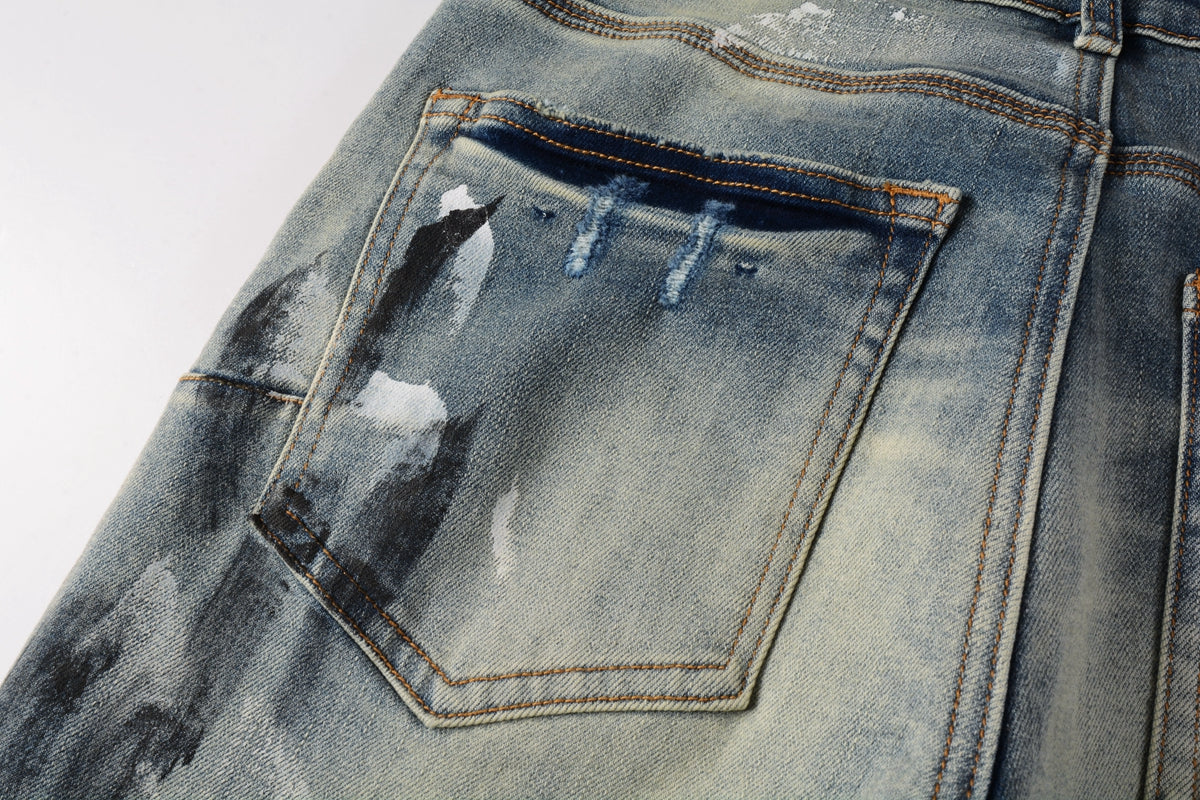 Purple Distressed Jeans