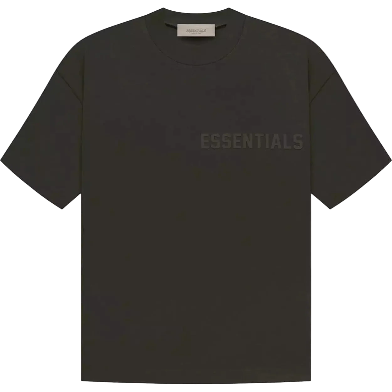 Fear of God Essentials Off Black FW22 Oversized Cotton Streetwear Tee Shirt