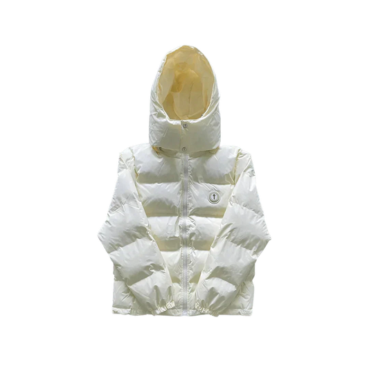 Cream Irongate Hooded Puffer Jacket - VDRXPLG🔌