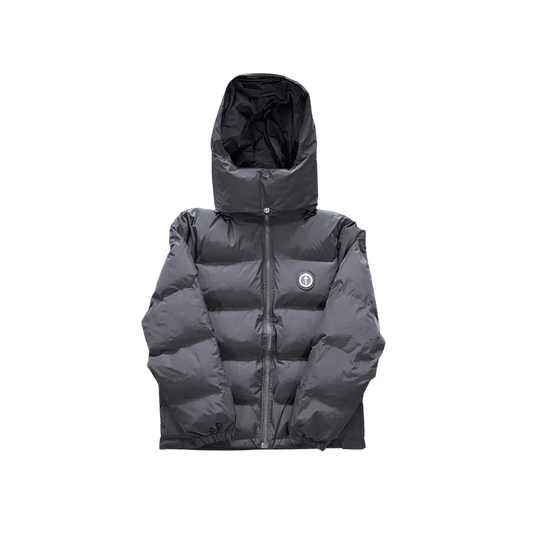Stone Grey Irongate Hooded Puffer Jacket - VDRXPLG🔌