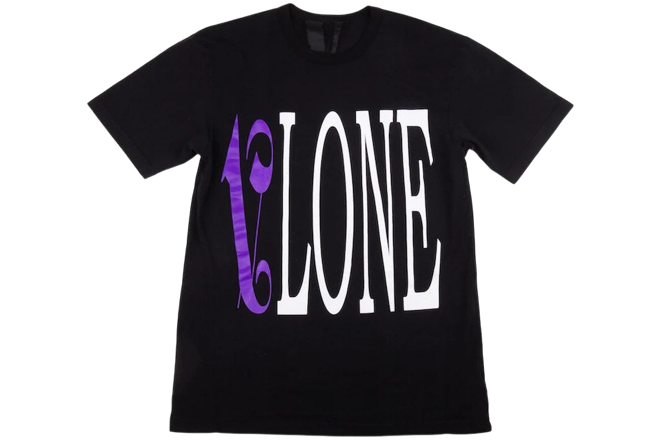 Vlone x Palm Angels Black Purple Tee: Stylish Streetwear Collaboration Shirt