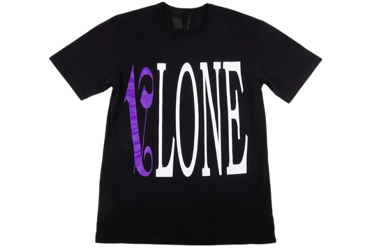 Vlone x Palm Angels Black Purple Tee: Stylish Streetwear Collaboration Shirt