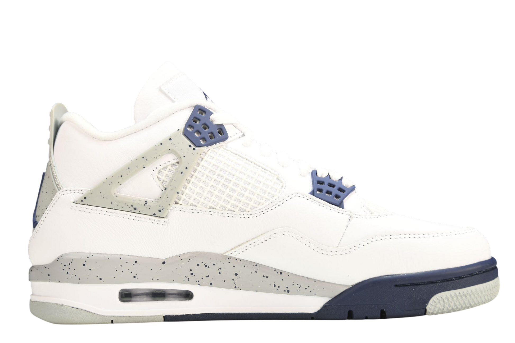 Air Jordan 4 Retro White Midnight Navy Sneakers - Iconic Style & Comfort