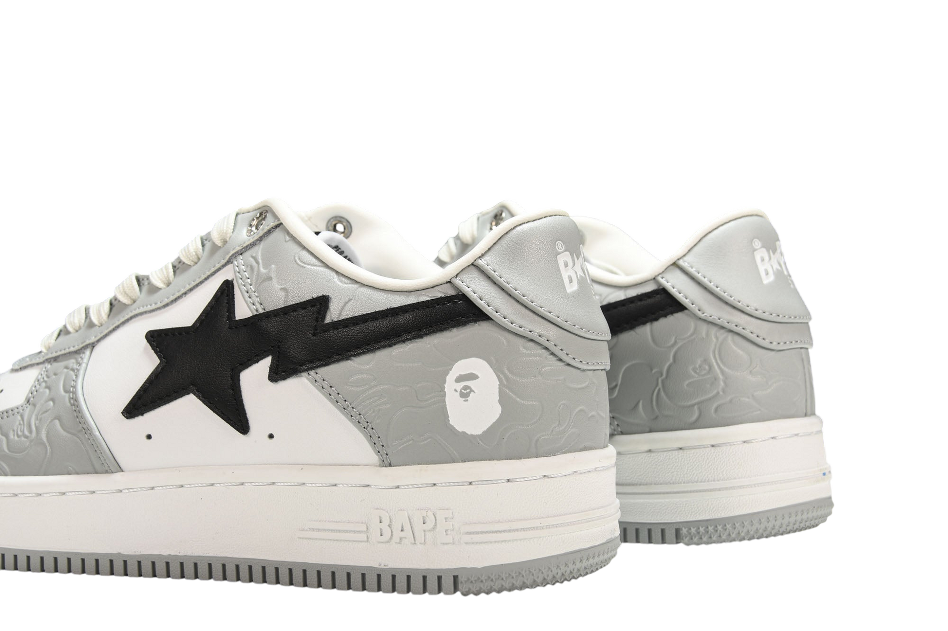 A Bathing Ape Bape Sta Low Grey Black Premium Streetwear Sneakers