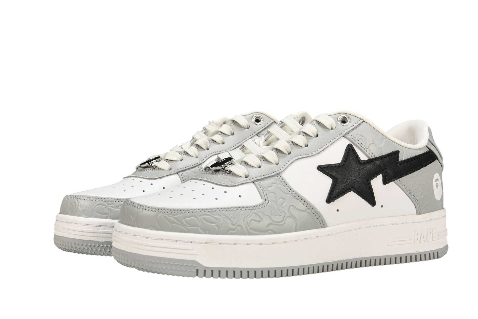 A Bathing Ape Bape Sta Low Grey Black Premium Streetwear Sneakers