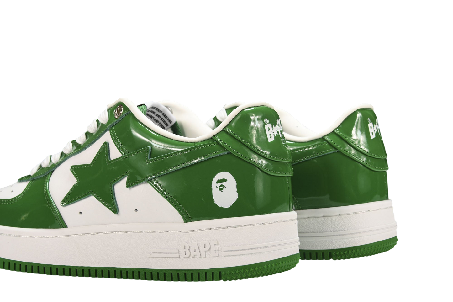 A Bathing Ape Bape Sta Low Green Classic Streetwear Sneakers Comfortable Stylish Footwear
