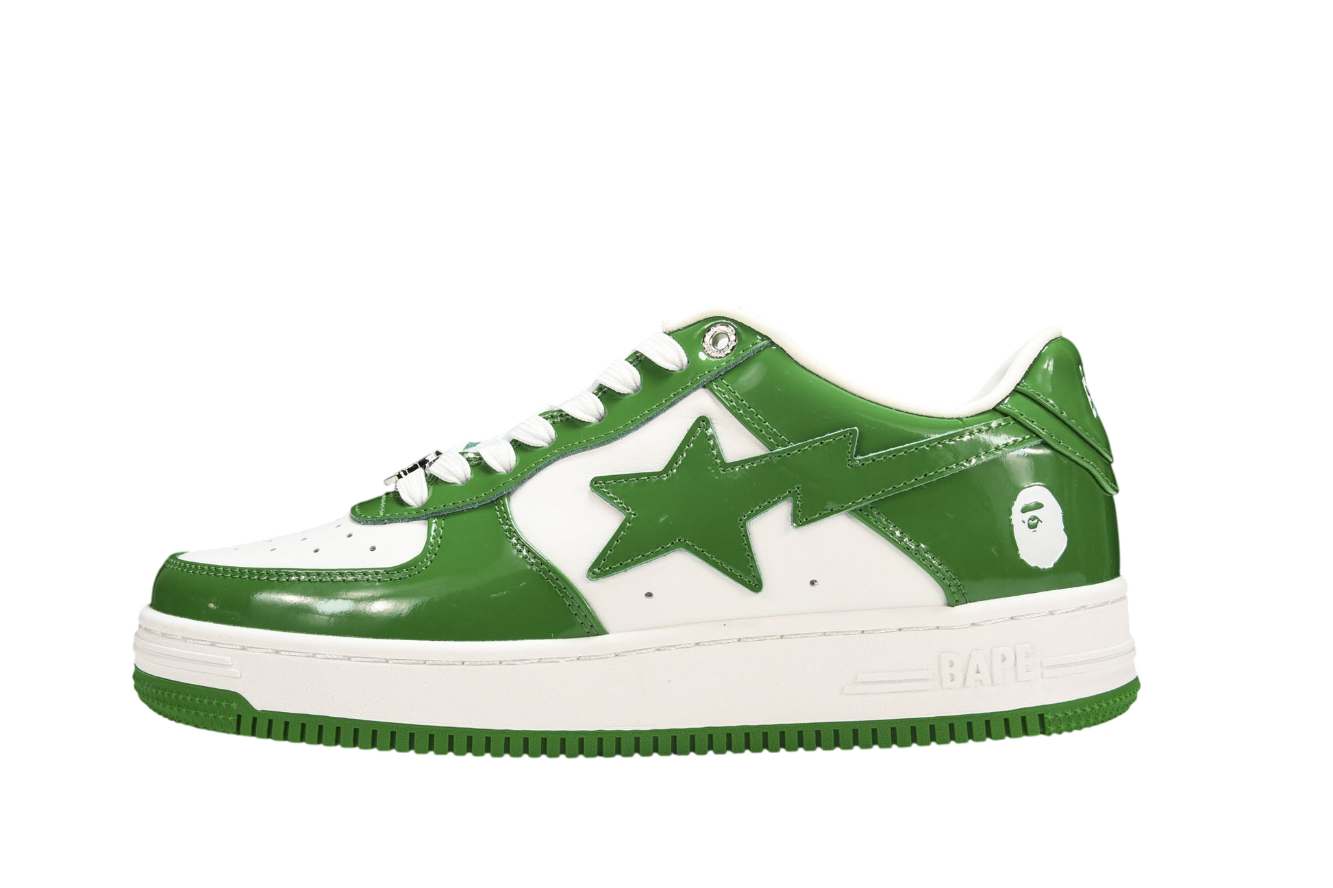 A Bathing Ape Bape Sta Low Green Classic Streetwear Sneakers Comfortable Stylish Footwear