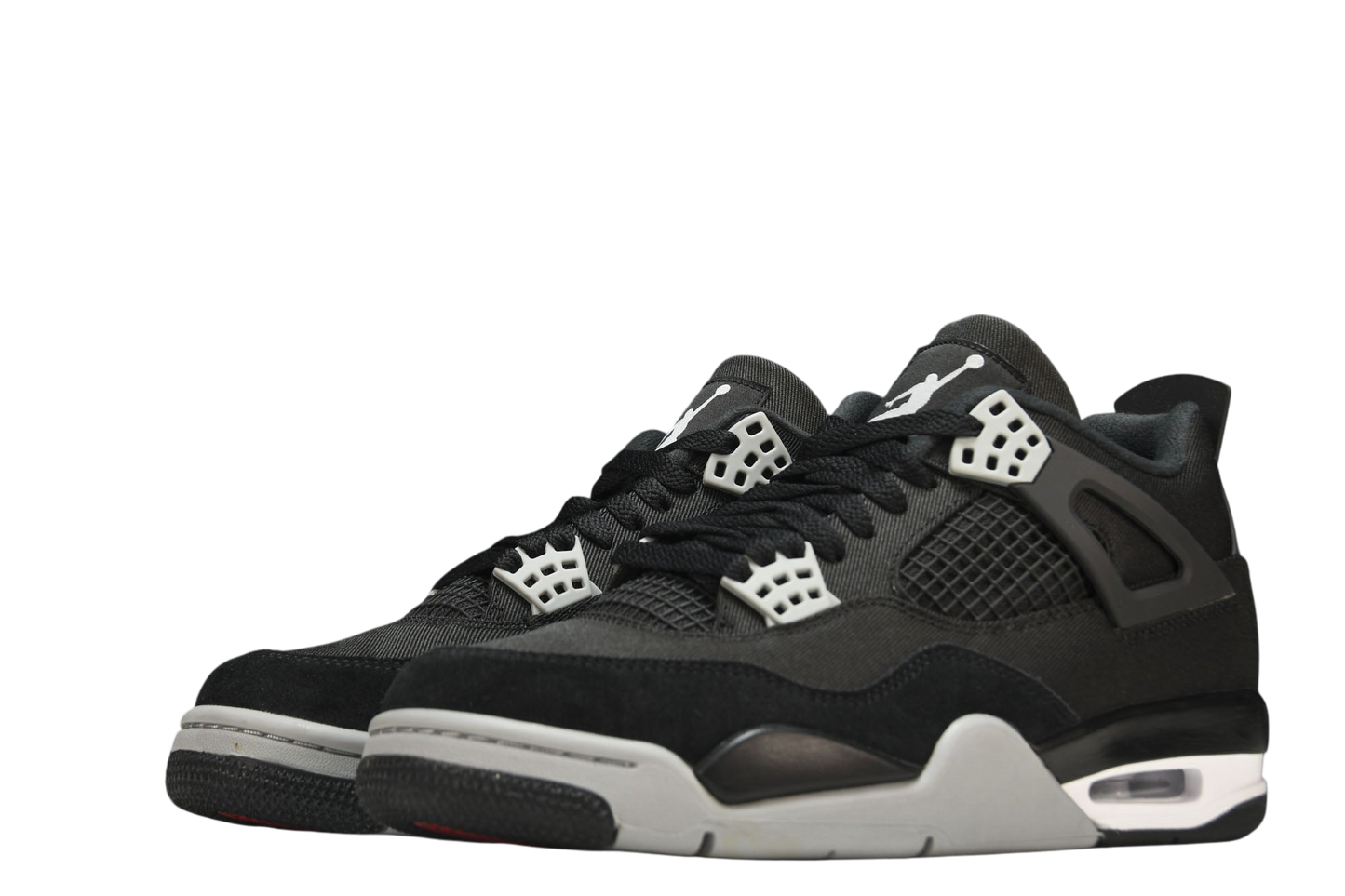 Air Jordan 4 Retro Black Canvas Men's Sneakers – Stylish Comfort Streetwear Shoes