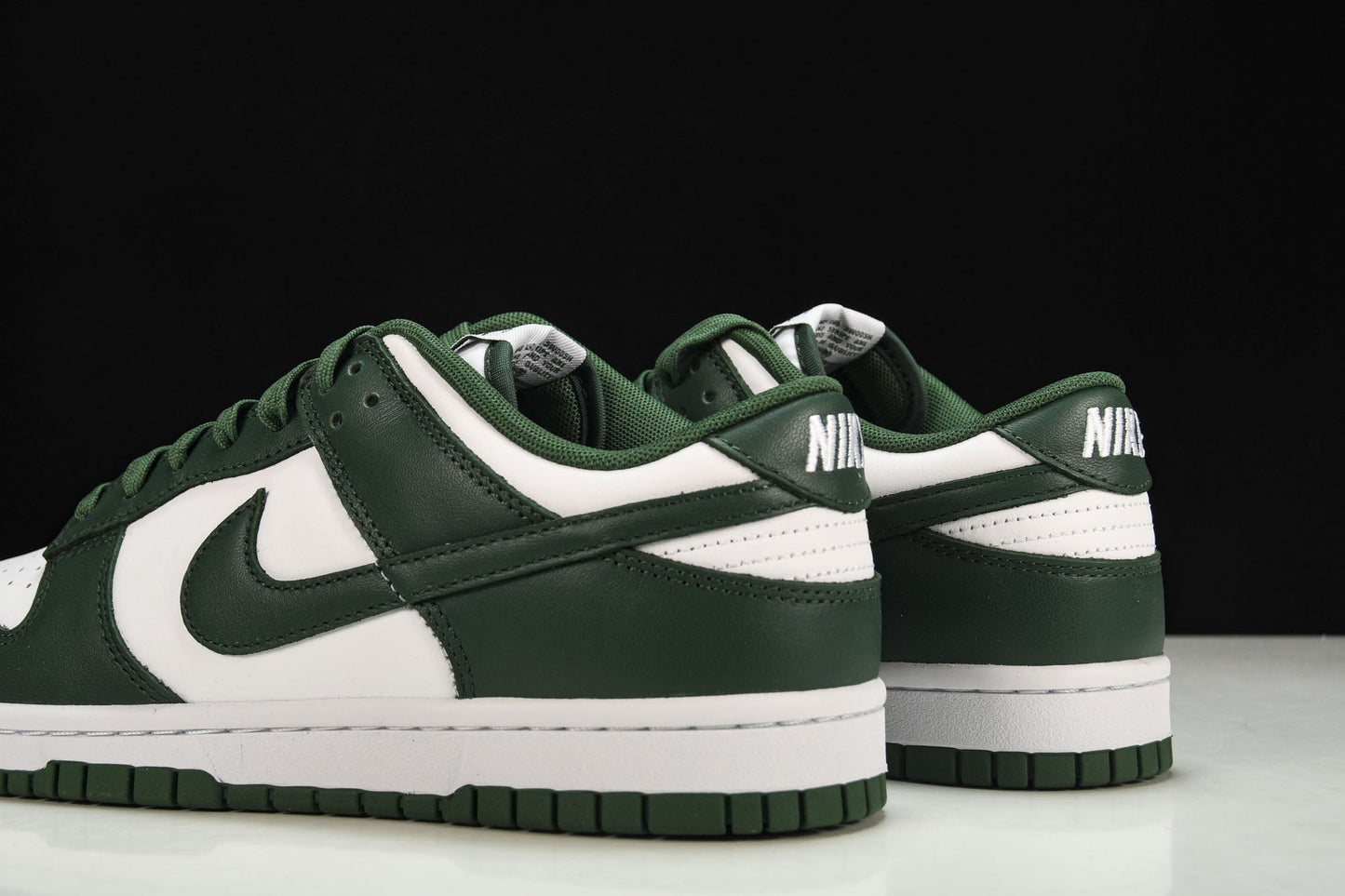 Nike Dunk Low Michigan State Varsity Green White Premium Leather Sneaker